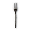 Plastic Cutlery, Heavyweight Fork, Black, 1,000/Carton