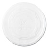 115-Series Flat Hot Lids, Compostable, For Use With 115-Series Soup Containers, White, Plastic, 500/Carton