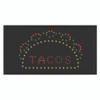 LED Rectangular TACO Sign, 19 x 10, Black Frame, Green/Red/Yellow Graphics LED Rectangular TACO Sign, 19 x 10, Black Frame, Green/Red/Yellow Graphics