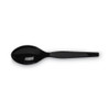 Plastic Cutlery, Heavy Mediumweight Spoon, Black, 100/Box, 10 Boxes/Carton