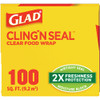 Cling'N Seal Plastic Food Wrap, 12" x 33.3 yd, 100 sq ft Roll, 16 Rolls/Carton Cling'N Seal Plastic Food Wrap, 12" x 33.3 yd, 100 sq ft Roll, 16 Rolls/Carton