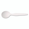 Heavyweight Plastic Cutlery, Soup Spoon, White, 100/Pack