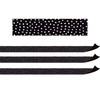 Black with White Painted Dots Magnetic Border, 24 Feet Per Pack, 3 Packs