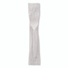 Mediumweight Polypropylene Cutlery, Individually Wrapped, Fork, Plastic, White, 1,000/Carton