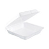 Insulated Foam Hinged Lid Containers, 9.3 x 9.5 x 3, White, 200/Pack, 2 Packs/Carton