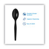 SmartStock Plastic Cutlery Refill, Series-O, Heavyweight Spoon, Black, 40/Pack, 24 Packs/Carton