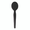Heavyweight Wrapped Polystyrene Cutlery, Soup Spoon, Plastic, Black, 1,000/Carton Heavyweight Wrapped Polystyrene Cutlery, Soup Spoon, Plastic, Black, 1,000/Carton