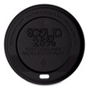 EcoLid 25% Recycled Content Hot Cup Lid, Fits 10 oz to 20 oz Hot Cups, Plastic, Black, 100/Pack, 10 Packs/Carton