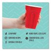 Squared Plastic Party Cups, 18 oz, Red, 240/Carton