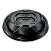 Optima Reclosable Lid, Fits 12 oz to 24 oz Hot Cups, Plastic, Black, 100/Pack, 10 Packs/Carton
