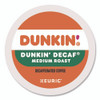 K-Cups, Dunkin' Decaf, 0.37 oz, 22/Box, 4 Boxes/Carton