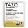 Tea Bags, Organic Green Ginger, 16/Box, 6 Boxes/Carton