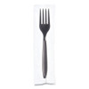 Reliance Mediumweight Cutlery, Fork, Plastic, Black, 1,000/Carton
