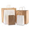 Kraft Paper Bags, Natural Twisted-Paper Handles, 8" x 5" x 11", Natural, 250/Carton Kraft Paper Bags, Natural Twisted-Paper Handles, 8" x 5" x 11", Natural, 250/Carton