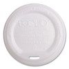 EcoLid Renewable/Compostable Hot Cup Lids, Fits 10 oz to 20 oz Hot Cups, Plastic, White, 50/Pack, 16 Packs/Carton