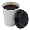 Hot Cup Lids, Fits 8 oz Hot Cups, Plastic, Black, 1,000/Carton