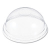 Plastic Dome Lid, No-Hole, Fits 9 oz to 22 oz Hot Cups, Clear, 100/Sleeve, 10 Sleeves/Carton