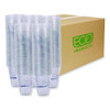 BlueStripe 25% Recycled Content Cold Cups, 12 oz, Plastic, Clear/Blue, 50/Pack, 20 Packs/Carton