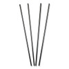 Sip Straws, 7.5", Plastic, Black, 10,000/Carton