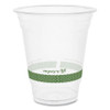 96-Series Cold Cup, 12 oz, Plastic, Clear/Green, 1,000/Carton