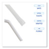 Flexible Wrapped Straws, 7.75", Plastic, White, 500/Pack, 20 Packs/Carton Flexible Wrapped Straws, 7.75", Plastic, White, 500/Pack, 20 Packs/Carton