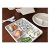 Fiber Trays, 5 Compartments, 8.5 x 10.24 x 1.01, Natural, Paper, 400/Carton