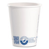 Recycled Content PCF Paper Hot Cups, ProPlanet Seal, 10 oz, White/Blue, 1,000/Carton