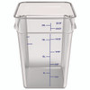 Squares Polycarbonate Food Storage Container, 22 qt, 11 13 x 11.13 x 15.72, Clear, Plastic