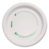 Compostable Paper Dinnerware, ProPlanet Seal, Plate, 6" dia, White, 1,000/Carton