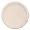 Compostable Molded Fiber Dinnerware, ProPlanet Seal, Plate, 10.2" dia, Natural, 500/Carton
