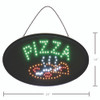 LED Oval Pizza Sign, 23 x 14, Black Frame, Green/Orange/Red/White Graphics LED Oval Pizza Sign, 23 x 14, Black Frame, Green/Orange/Red/White Graphics