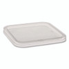 EarthChoice Recycled PET Container Lid, for 6" Square RPET Containers, 6.25 x 0.39 x 6.25, Clear, Plastic, 360/Carton