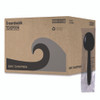 Heavyweight Wrapped Polypropylene Cutlery, Spoon, Plastic, Black, 1,000/Carton