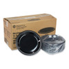 Meadoware Impact Plastic Dinnerware, Plate, 10.25" dia, Black, 500/Carton
