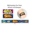 Superhero Super Student Slap Bracelets, 10 Per Pack, 6 Packs Superhero Super Student Slap Bracelets, 10 Per Pack, 6 Packs