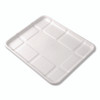 Meat and Produce Food Trays, 10.52 x 8.5 x 0.5, White, Sugarcane Fiber, 300/Carton