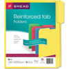 File Folders, Reinforced 1/3-Cut Tab, Letter Size, 4 Assorted Colors, 12 Per Box, 2 Boxes