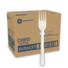SmartStock Tri-Tower Dispensing System Cutlery, Heavyweight Fork, Plastic, Natural, 40/Pack, 24 Packs/Carton