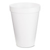 Foam Drink Cups, 12 oz, White, 25/Pack