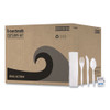 Cutlery Kit, Mediumweight, Fork/Knife/Napkin/Pepper/Salt/Spoon, Plastic, White, 250/Carton