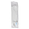Cutlery Kit, Mediumweight, Fork/Knife/Napkin/Pepper/Salt/Spoon, Plastic, White, 250/Carton
