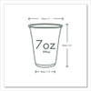 76-Series Cold Cup, 7 oz, Plastic, Clear/Green, 1,000/Carton