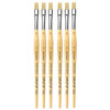 JUNIOR BORSTE Synthetic Student Brush, Synthetic, Tempera, Flat, Series 329, Size 8, Pack of 6