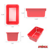 Small Cubby Bin, Red, Pack of 5