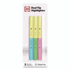 Tank Style Twin Tip Highlighters, Assorted Ink Colors, Chisel Tip, Assorted Barrel Colors, 3/Pack Tank Style Twin Tip Highlighters, Assorted Ink Colors, Chisel Tip, Assorted Barrel Colors, 3/Pack