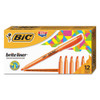 Brite Liner Highlighter, Fluorescent Orange Ink, Chisel Tip, Orange/Black Barrel, Dozen