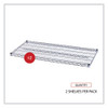 Industrial Wire Shelving Extra Wire Shelves, 48w x 24d, Silver, 2 Shelves/Carton