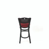 Eagle Series Barstool, Supports Up to 300 lb, 28.5" Seat Height, Burgundy Seat, Dark Mahogany Back, Black Base