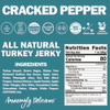 Turkey Jerky, Cracked Pepper Turkey, 1 oz Bag, 12 Bags/Carton