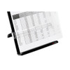 Fold-Flat Freestanding Desktop Copyholder, 150 Sheet Capacity, Plastic, Black/Silver Clip